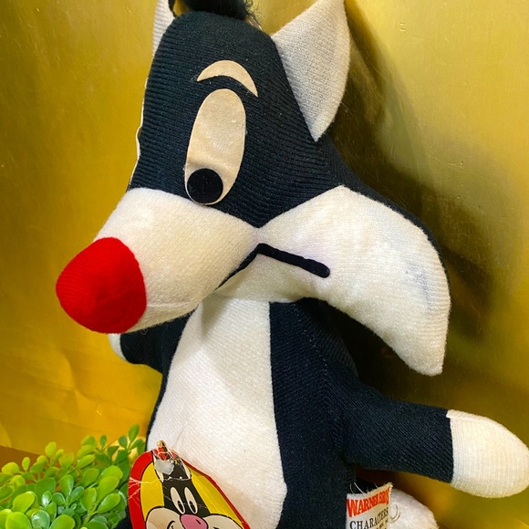 WARNER BROS. SYLVESTER THE CAT VINTAGE 1971 PLUSH WITH ORIGINAL TAG MIGHTY STAR - Picture 4 of 12